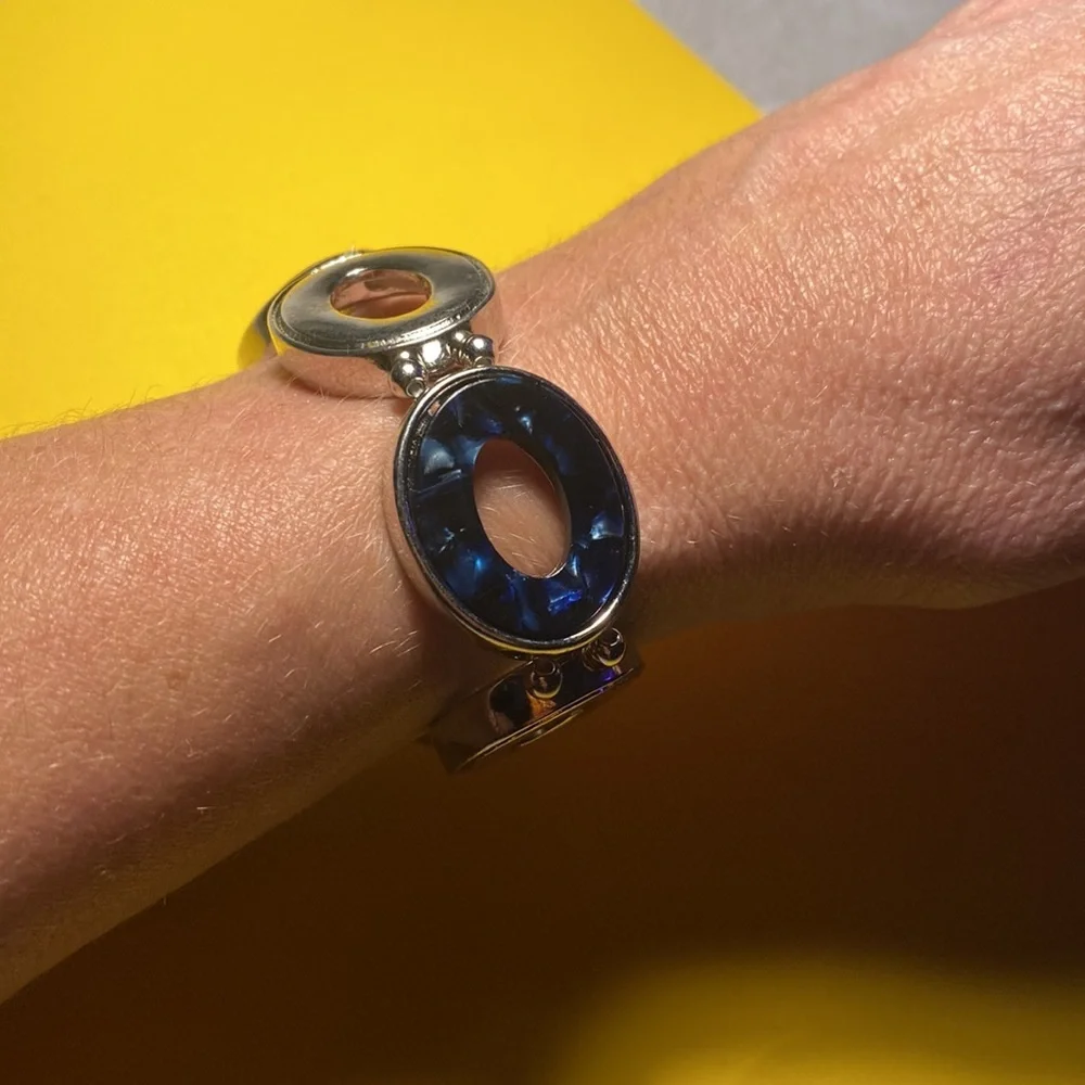 Kim Rogers-Blue & Silver bracelet